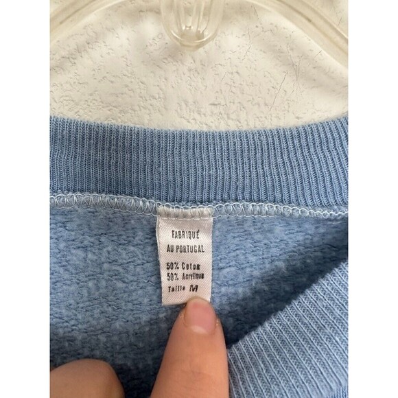 Bella Gerant Alii Vintage 80s 90s Crewneck Light Blue Size M Sport Hinther - Picture 6 of 9
